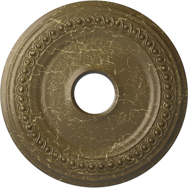 Ekena Millwork Classic Medallion (Canopies up to 12 3/4"), 18 5/8"OD 4"ID x 1 1/8"P, Mississippi Mud Crackle CM19CLMMC - main